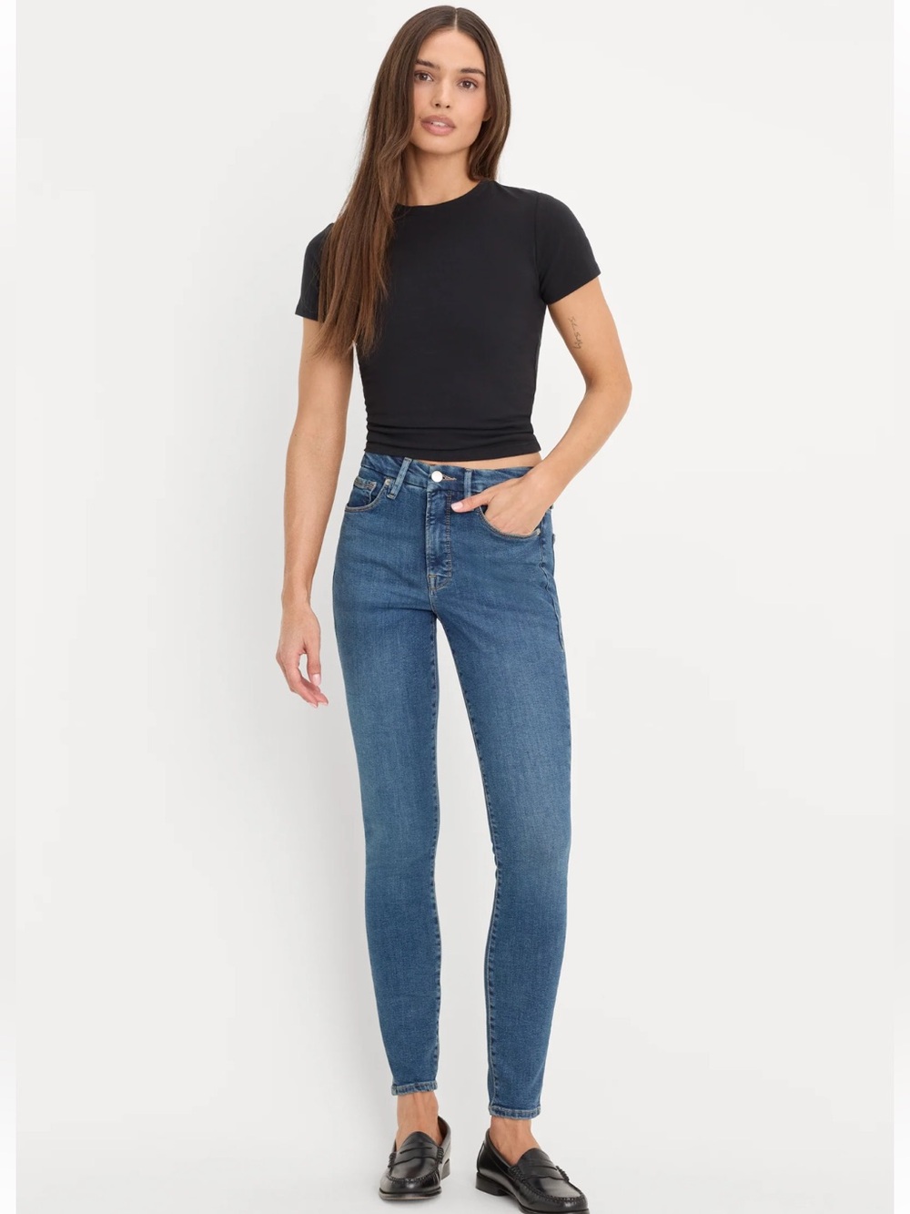 Good American Good Legs Skinny Jeans in Blue004